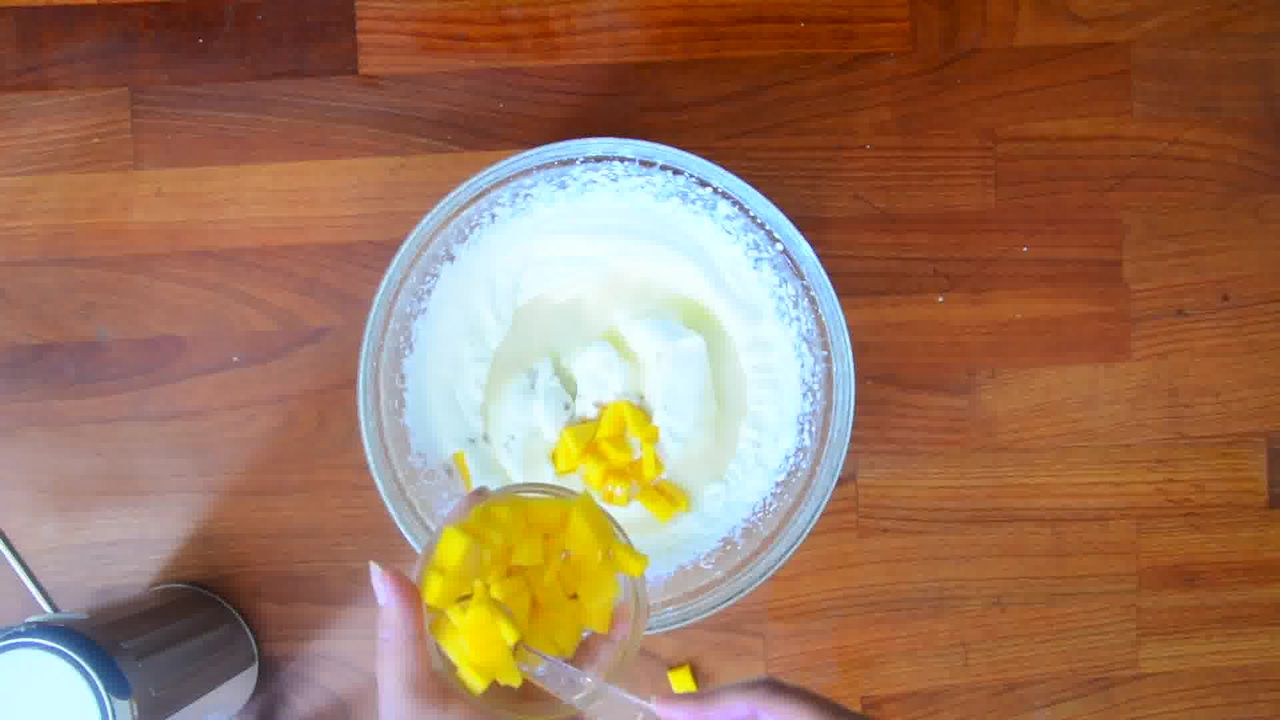 Image of the cooking step-2-3 for Homemade Mango Ice Cream (No Ice Cream Maker)