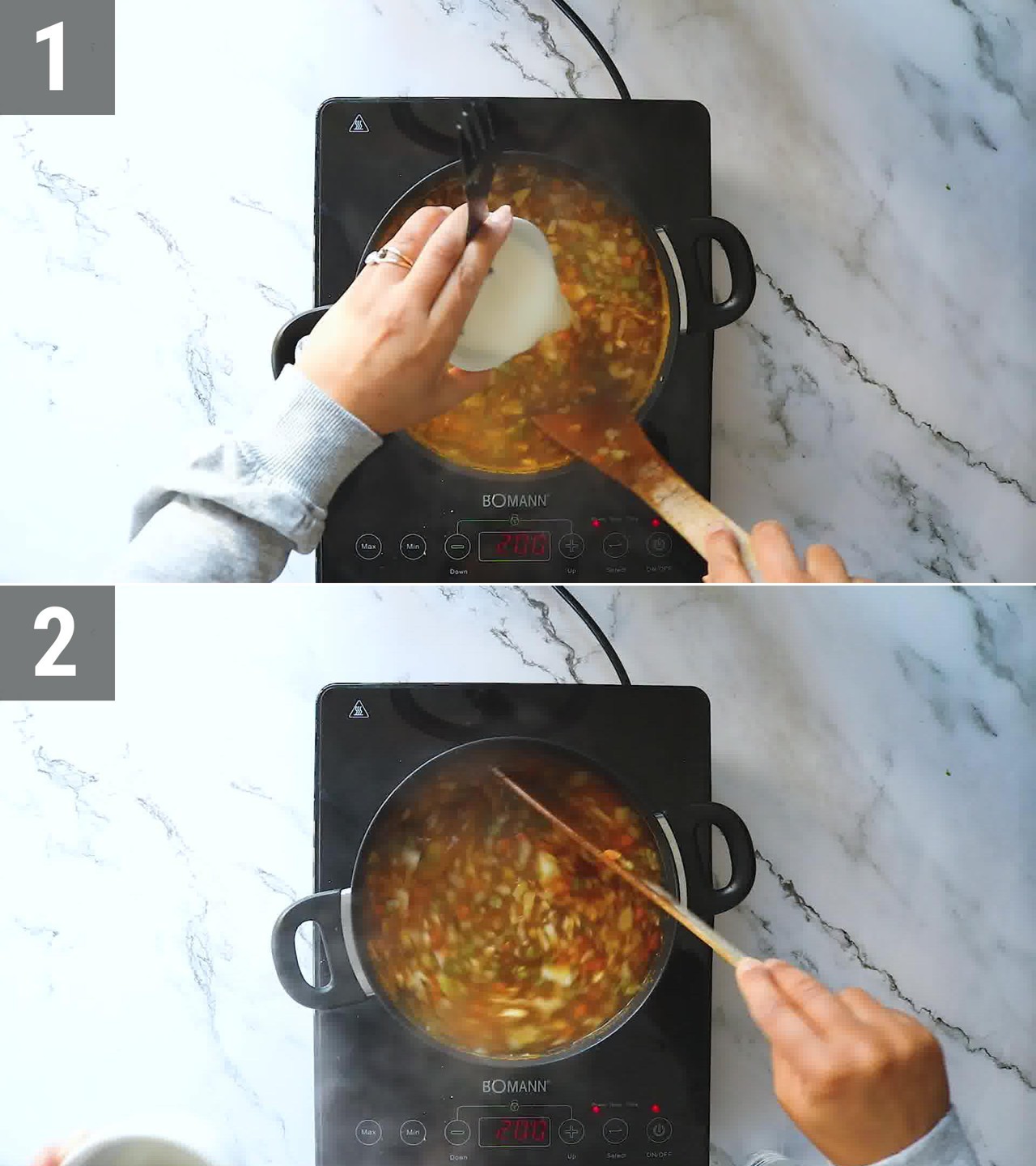 Image of the cooking step-3-3 for Hot and Sour Soup