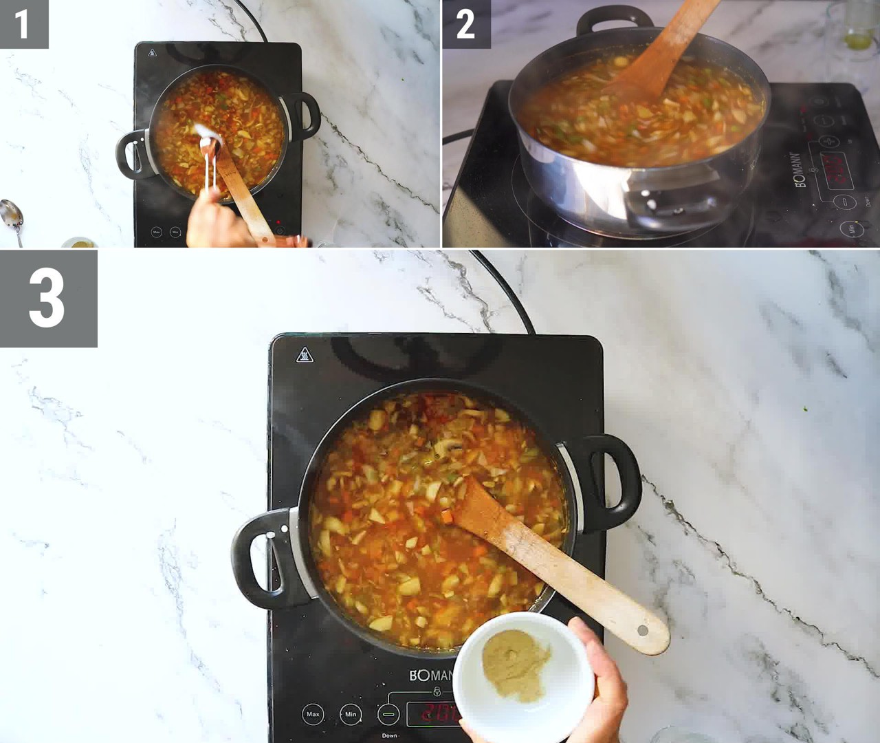 Image of the cooking step-3-4 for Hot and Sour Soup