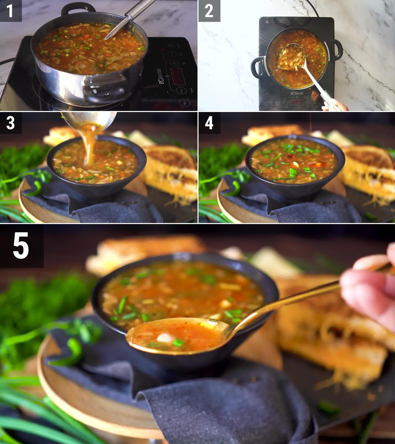 Image of the cooking step-3-6 for Hot and Sour Soup