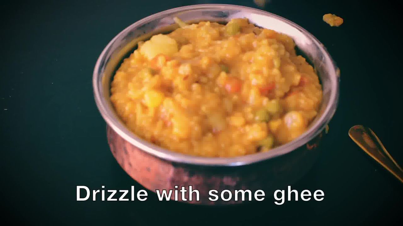 Image of the cooking step-1-17 for How To Make Masala Khichdi (Vegetable Khichdi Recipe)