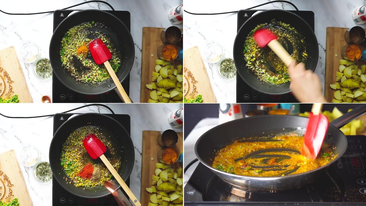 Image of the cooking step-1-5 for Jeera Aloo