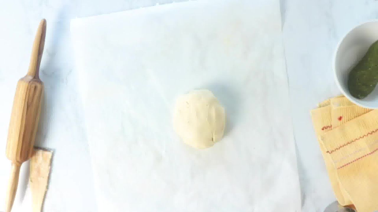 Image of the cooking step-5-7 for Kaju Pista Roll Recipe - Cashew Pistachio Fudge