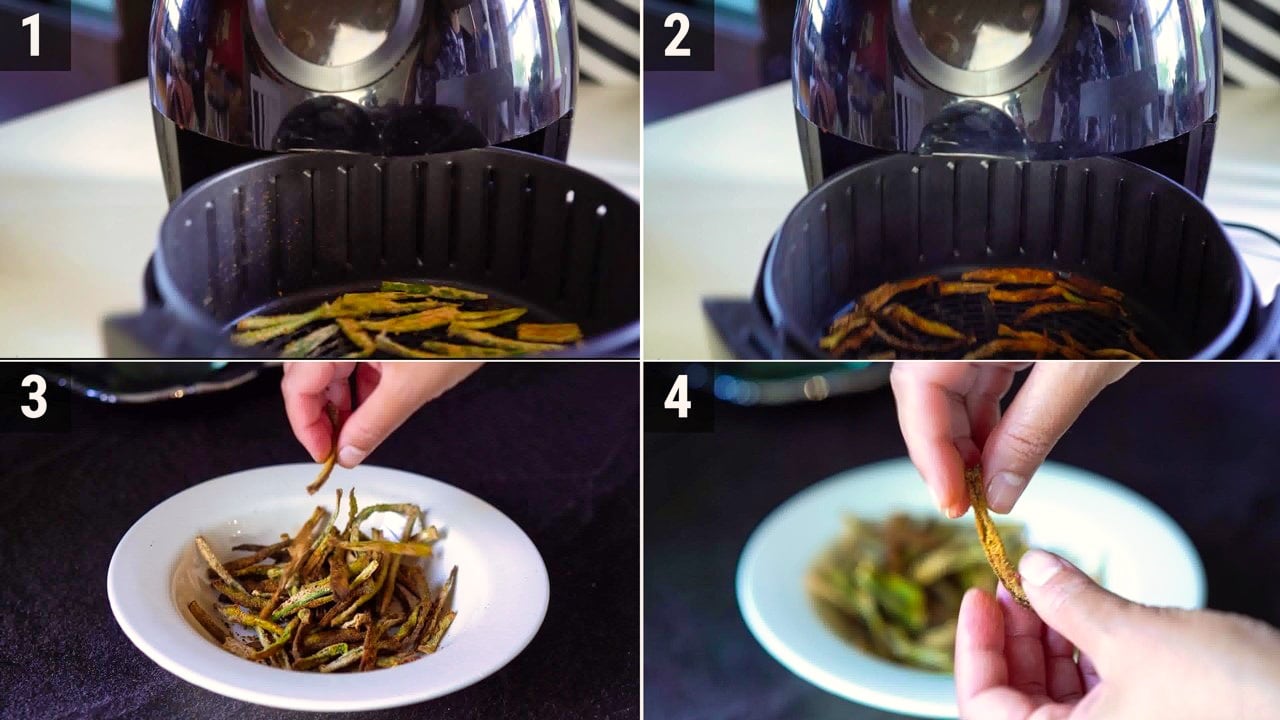 Image of the cooking step-2-1 for Kurkuri Bhindi (Fried + Air-Fryer)