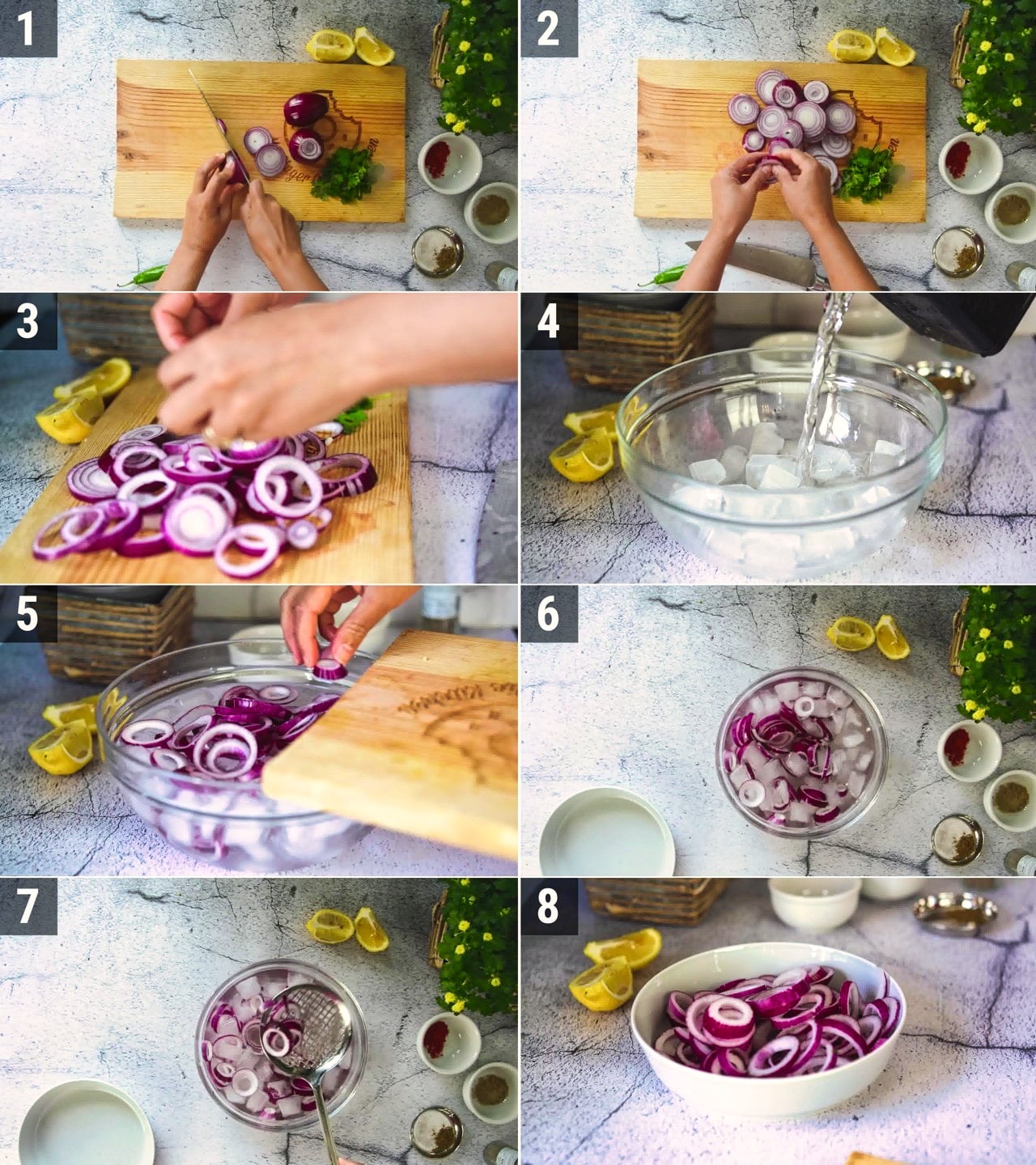 Image of the cooking step-1-1 for Laccha Onion - Lachha Pyaaz