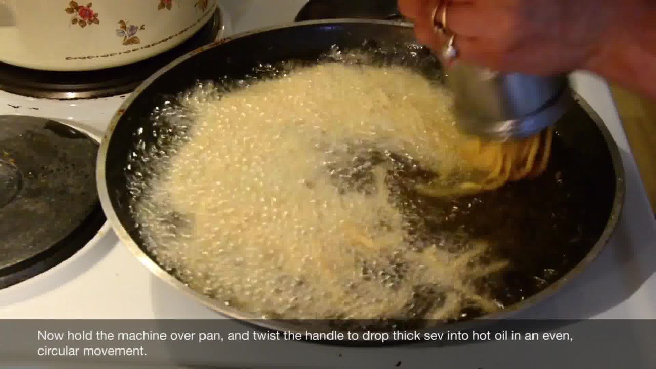 Image of the cooking step-1-12 for Lehsuni Sev - Garlicky Gram Flour Noodles