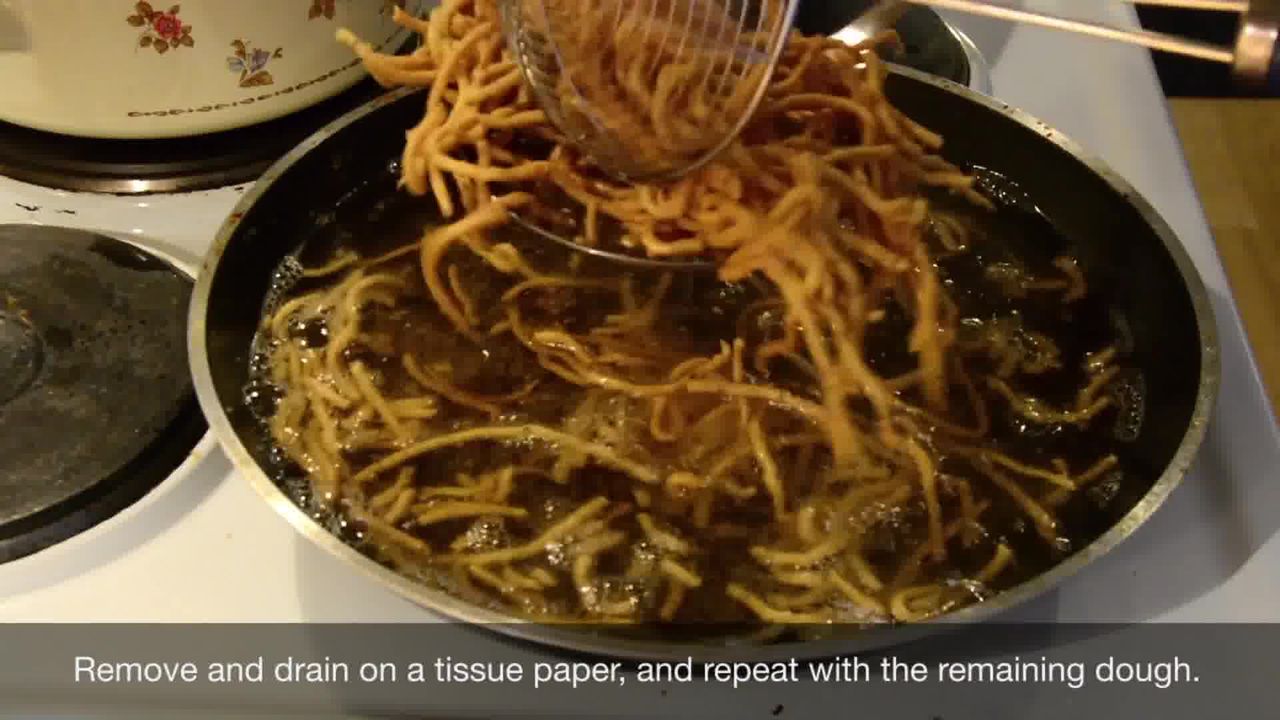 Image of the cooking step-1-14 for Lehsuni Sev - Garlicky Gram Flour Noodles
