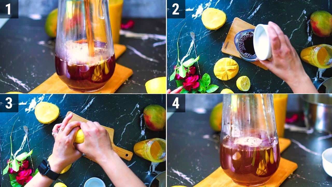 Image of the cooking step-1-3 for Mango Iced Tea