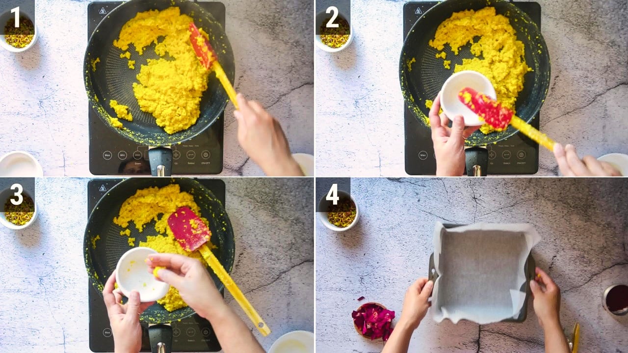 Image of the cooking step-1-4 for Mango Kalakand