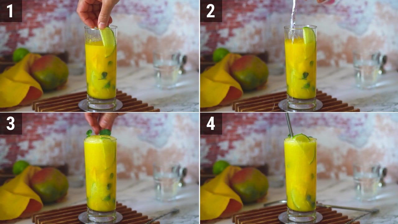 Image of the cooking step-1-4 for Mango Mojito
