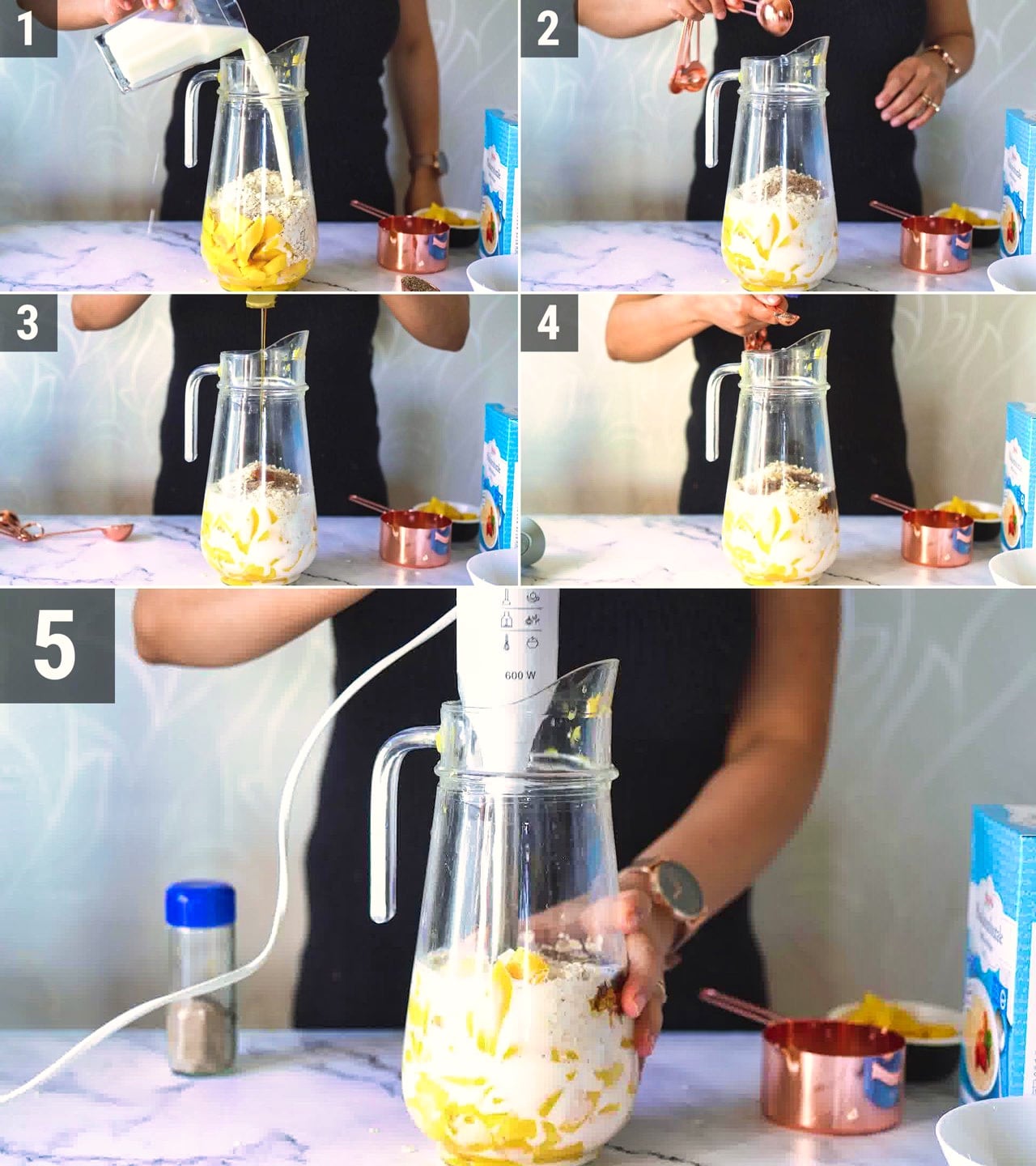 Image of the cooking step-1-2 for Mango Oats Smoothie