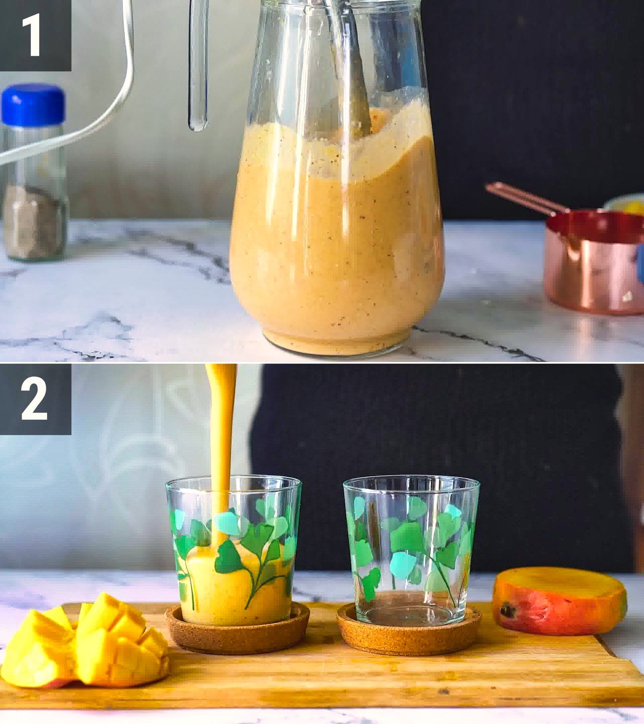 Image of the cooking step-1-3 for Mango Oats Smoothie