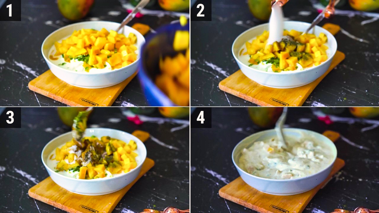 Image of the cooking step-1-2 for Mango Raita