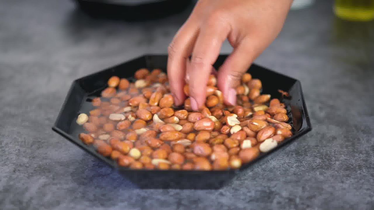 Image of the cooking step-1-2 for Masala Peanuts (Air Fryer, Baked and Fried Recipe)