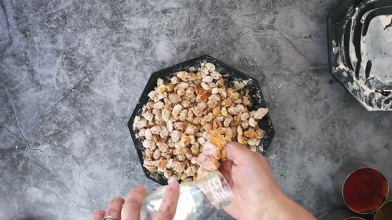 Image of the cooking step-3-5 for Masala Peanuts (Air Fryer, Baked and Fried Recipe)