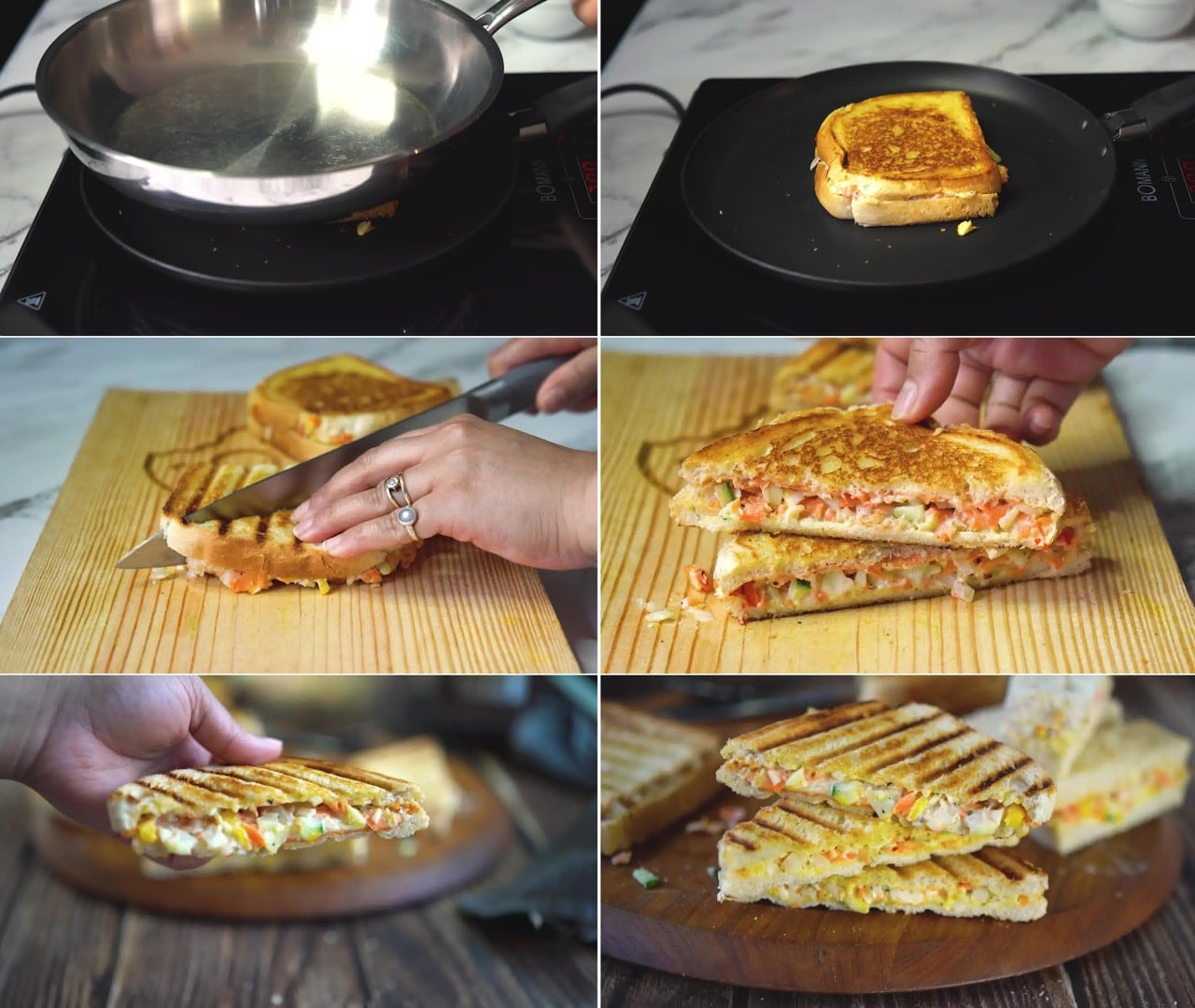 Image of the cooking step-3-6 for Mayonnaise Sandwich (Cold + Grilled)