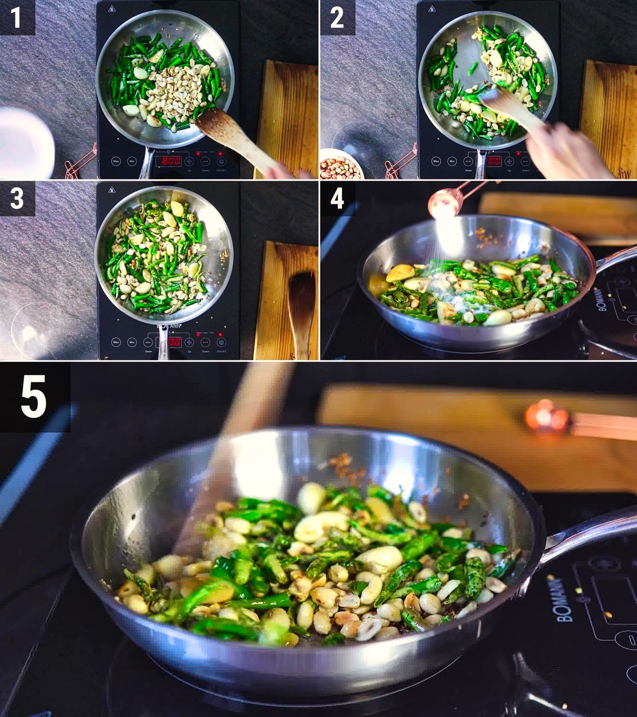 Image of the cooking step-1-4 for Mirchi Ka Thecha