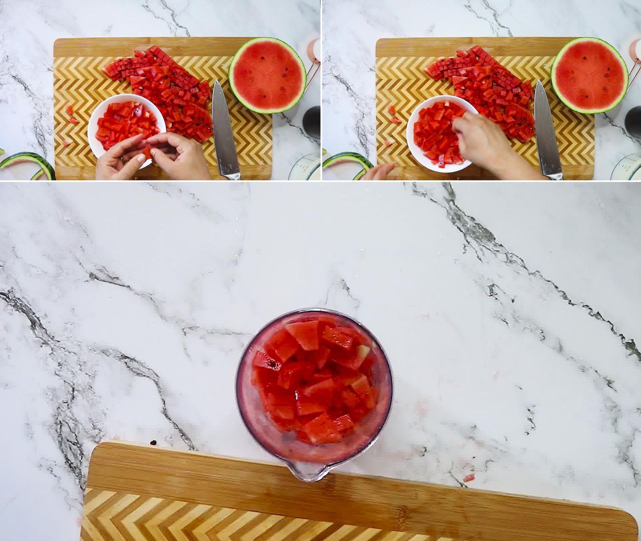Image of the cooking step-1-2 for Mohabbat Ka Sharbat - Watermelon Rose Drink