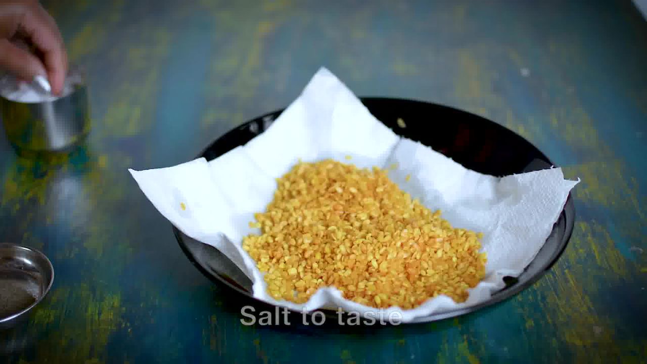 Image of the cooking step-2-4 for Moong Dal Namkeen - Salted Crunchy Fried Moong Dal Snack