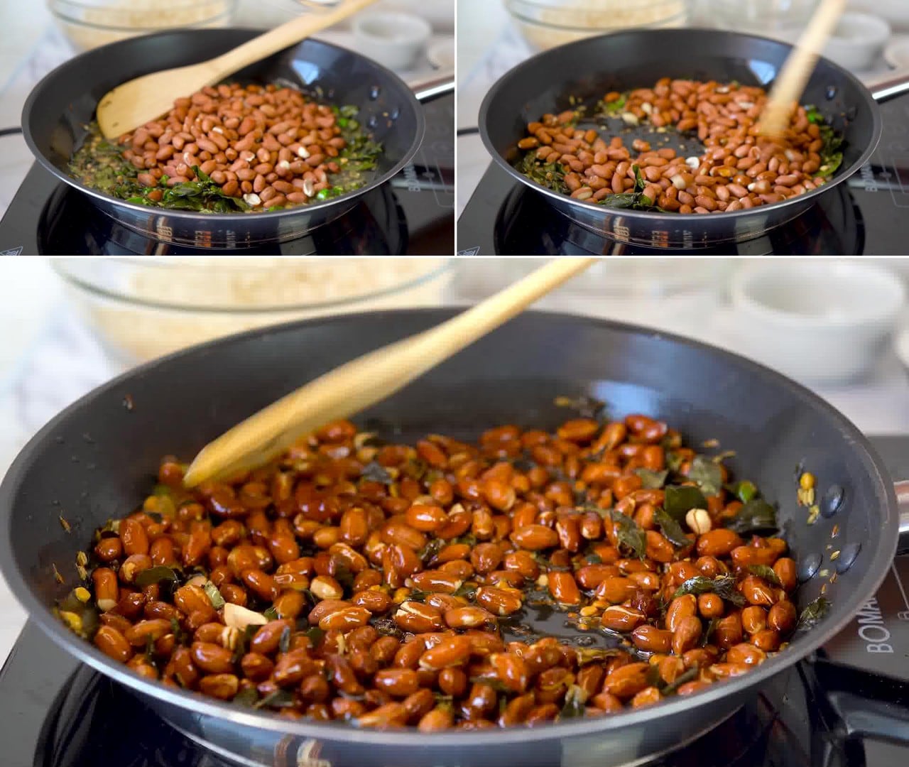 Image of the cooking step-1-4 for Murmura Chivda Recipe (Spicy Puffed Rice)