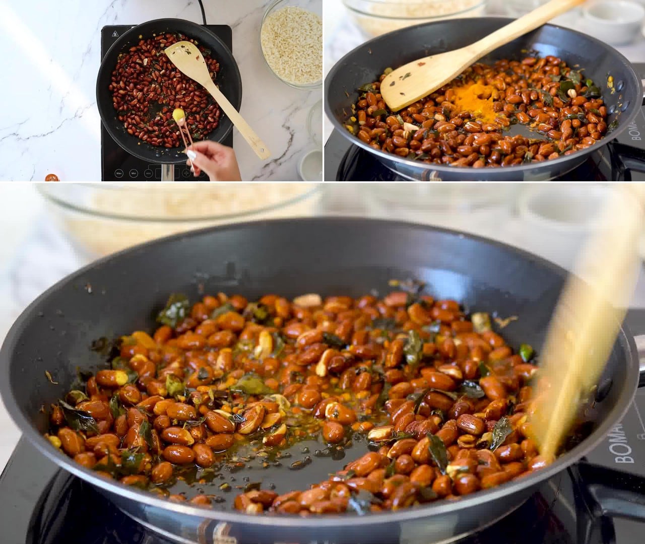 Image of the cooking step-1-5 for Murmura Chivda Recipe (Spicy Puffed Rice)