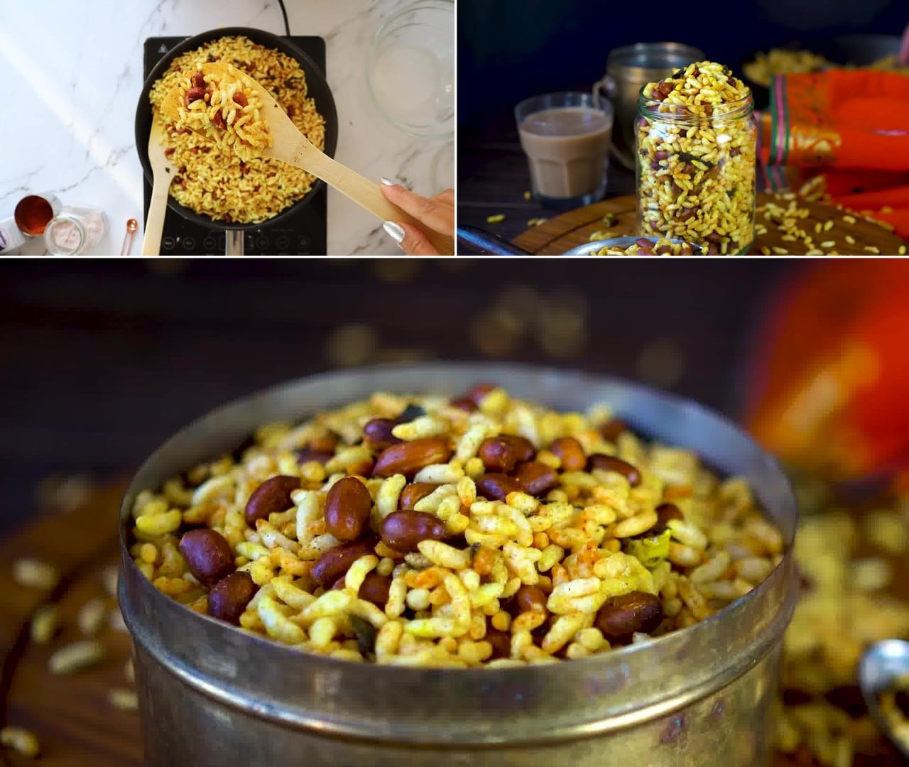 Image of the cooking step-1-8 for Murmura Chivda Recipe (Spicy Puffed Rice)