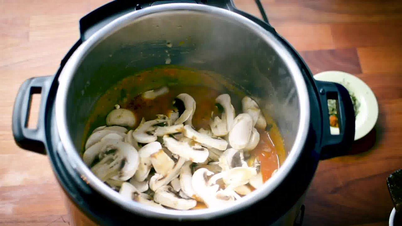 Image of the cooking step-1-10 for Mushroom Masala Curry (Instant Pot + Cooker + Pan)