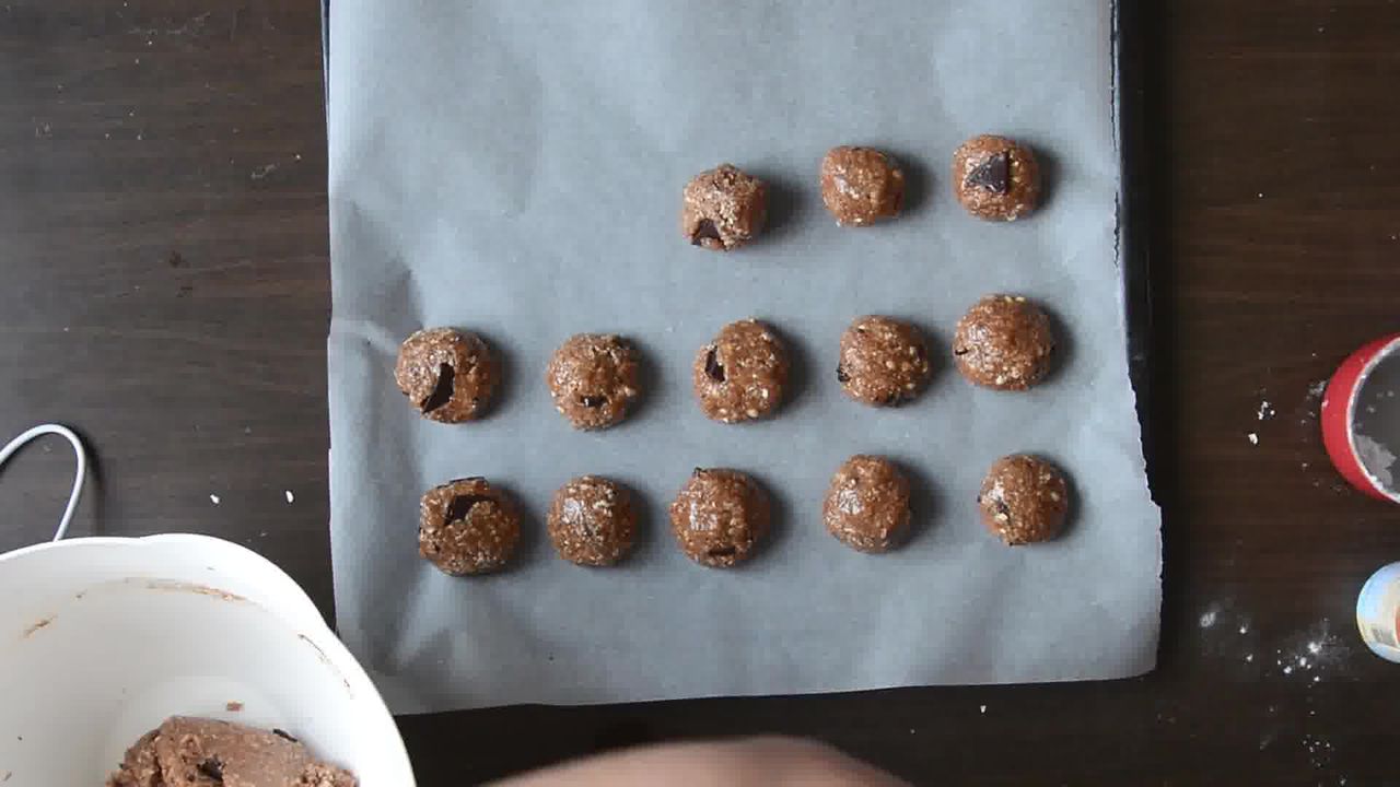 Image of the cooking step-1-6 for Oatmeal Peanut Butter Chocolate Cookies (Video Recipe)