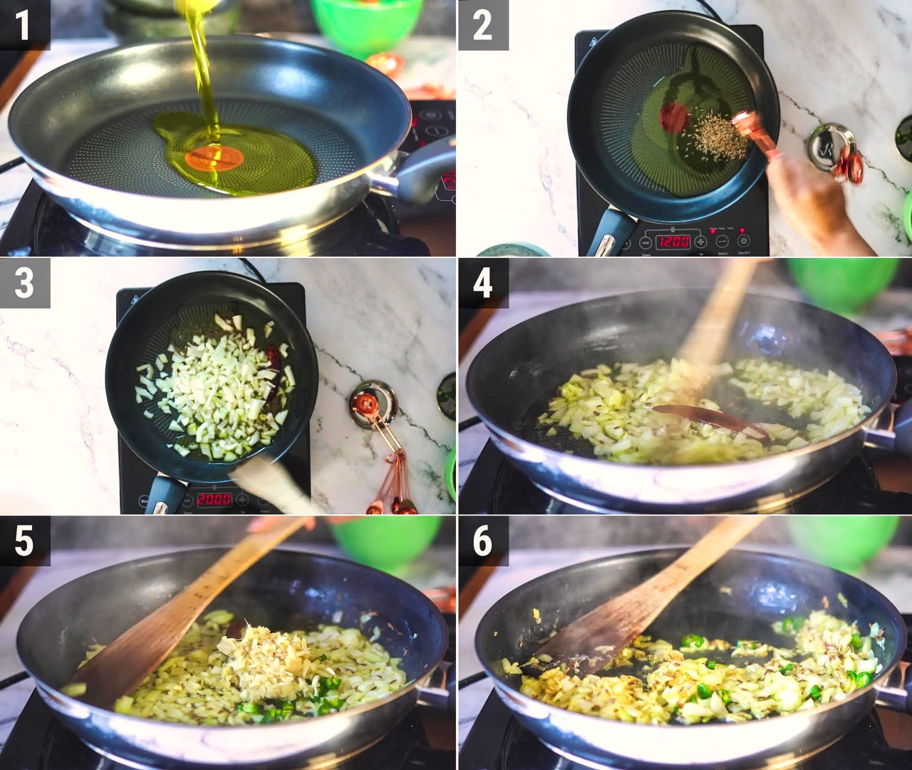 Image of the cooking step-1-3 for Palak Chole