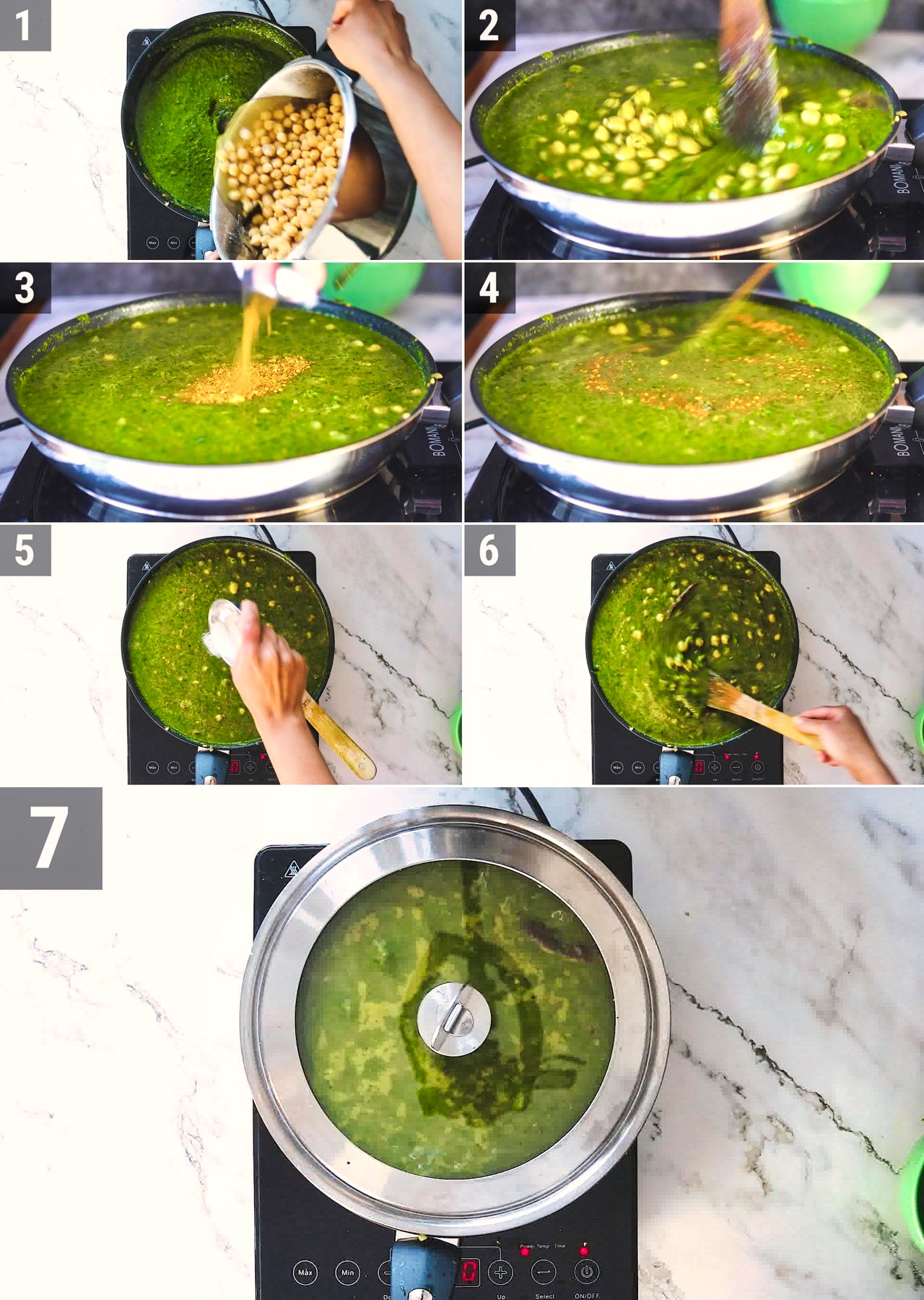 Image of the cooking step-1-6 for Palak Chole