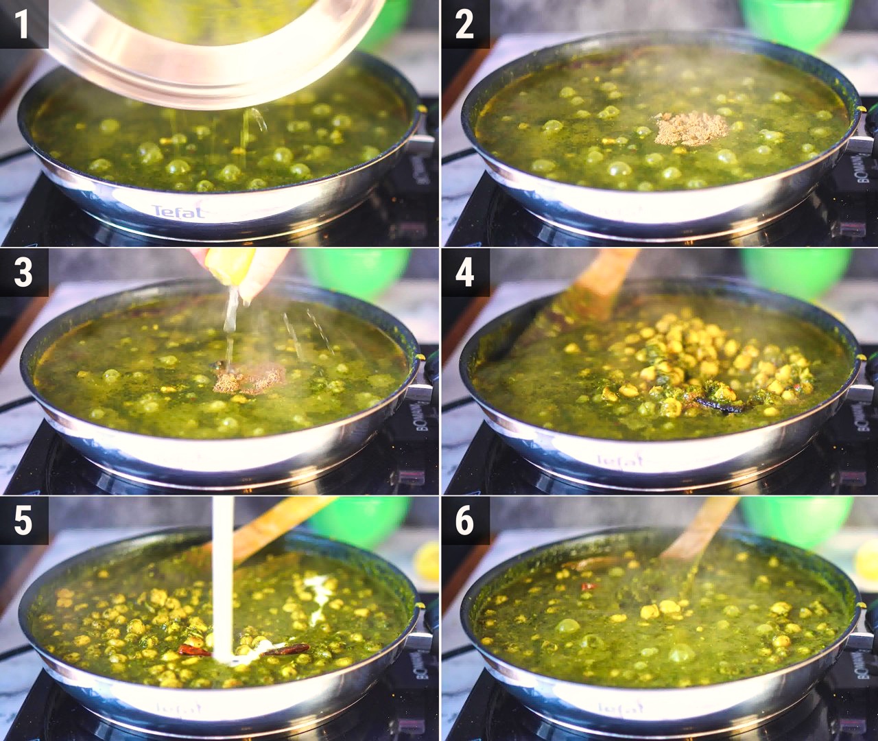 Image of the cooking step-1-7 for Palak Chole
