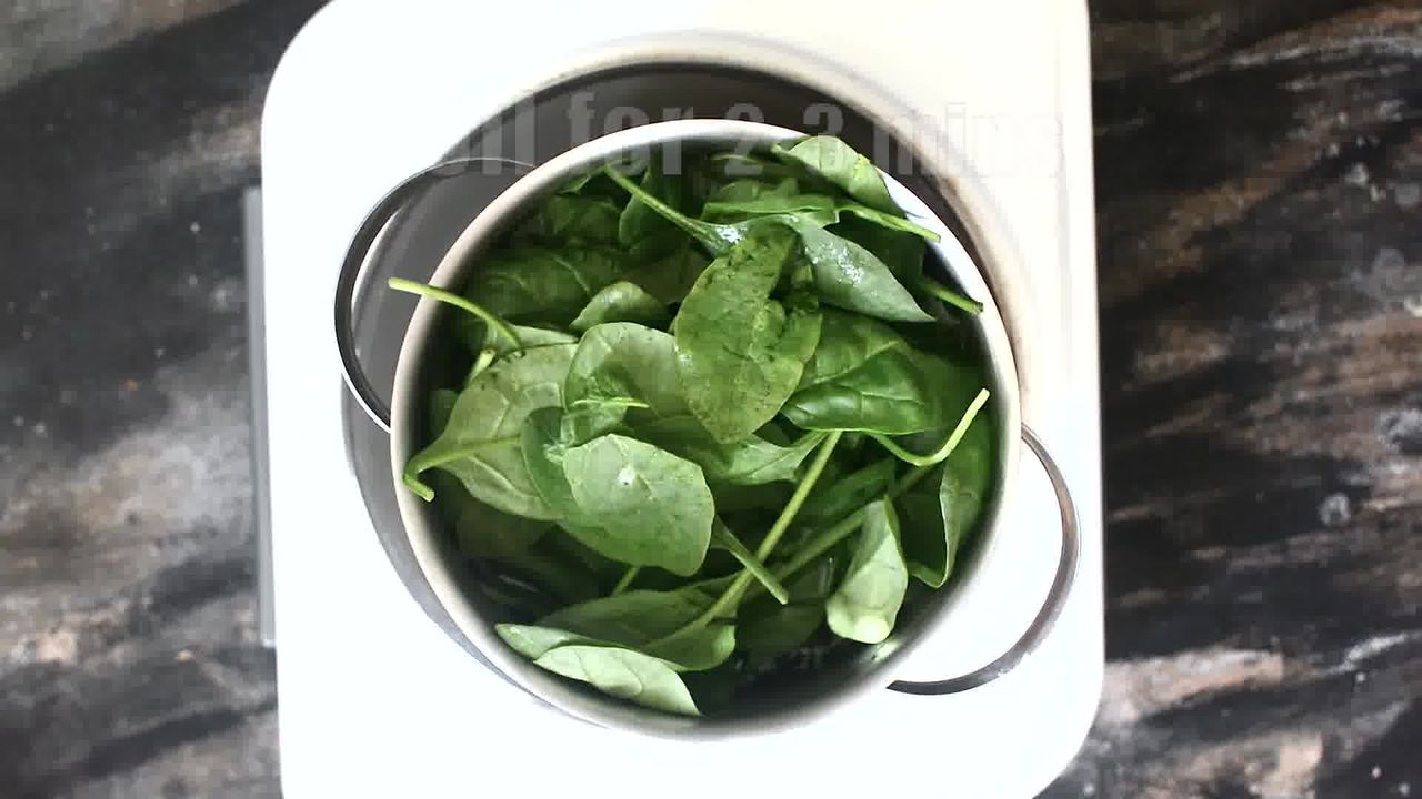 Image of the cooking step-1-2 for Palak Paneer - Spinach and Indian Cottage Cheese Gravy