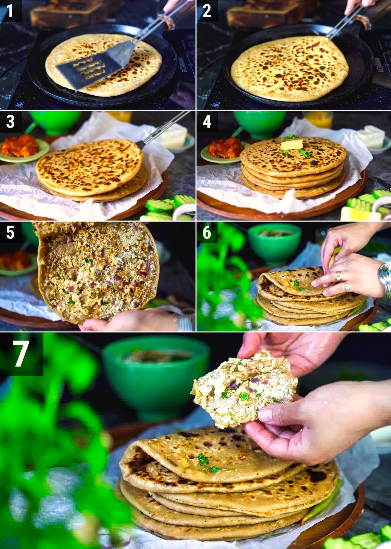 Image of the cooking step-3-4 for Paneer Paratha