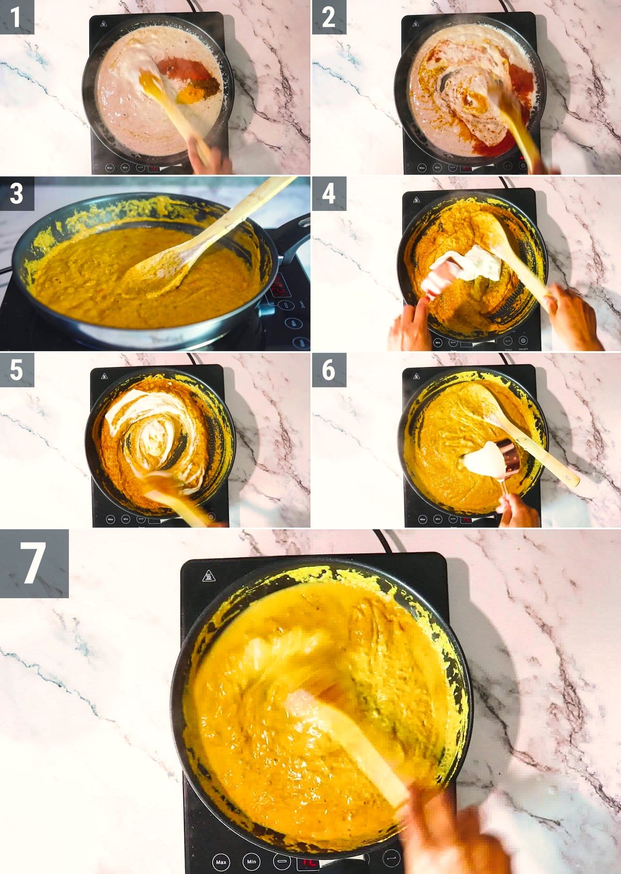Image of the cooking step-7-2 for Paneer Pasanda
