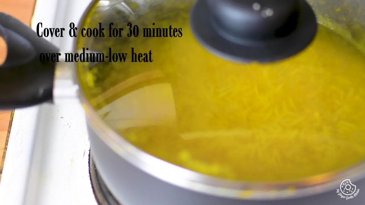 Image of the cooking step-1-7 for Paush Khichda - Sweet Khichdi (Pan, Cooker, Instant Pot)