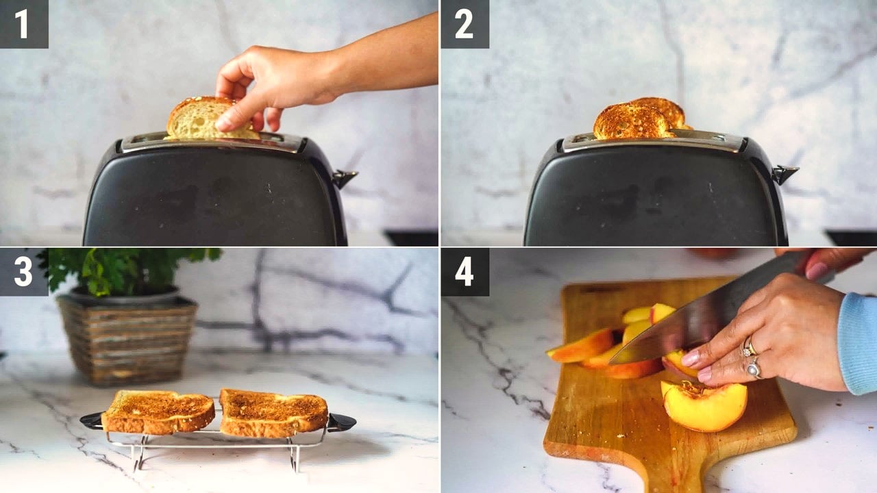 Image of the cooking step-1-1 for Peach Toast
