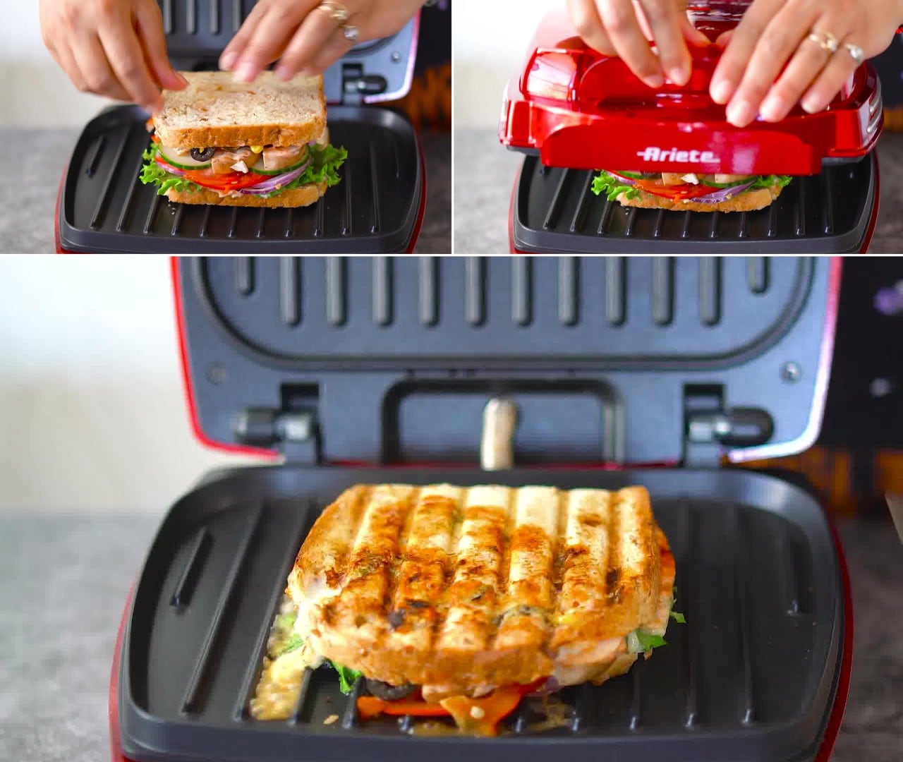 Image of the cooking step-1-8 for Peanut Butter and Veggie Grilled Cheese Sandwich
