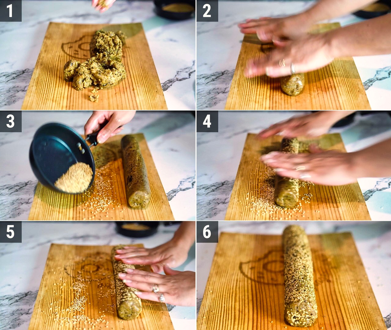 Image of the cooking step-1-3 for Peanut Date Roll