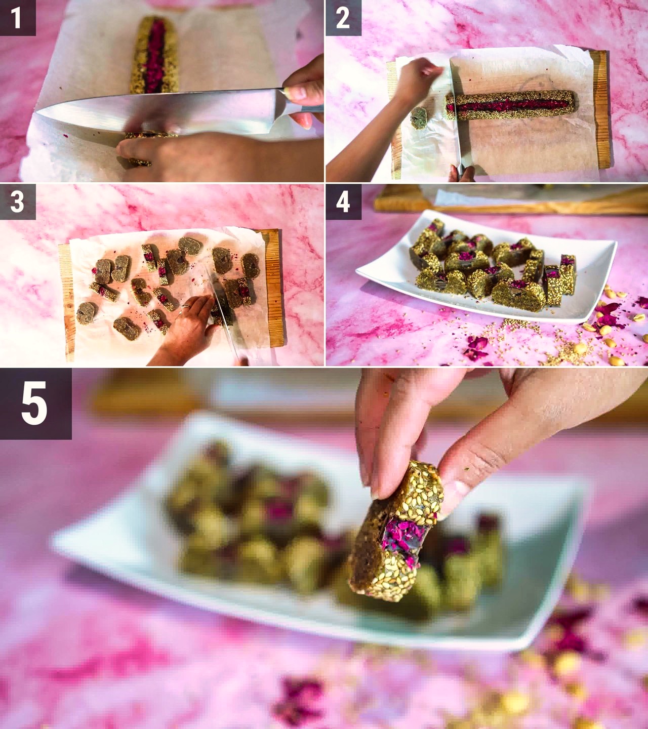 Image of the cooking step-1-6 for Peanut Date Roll