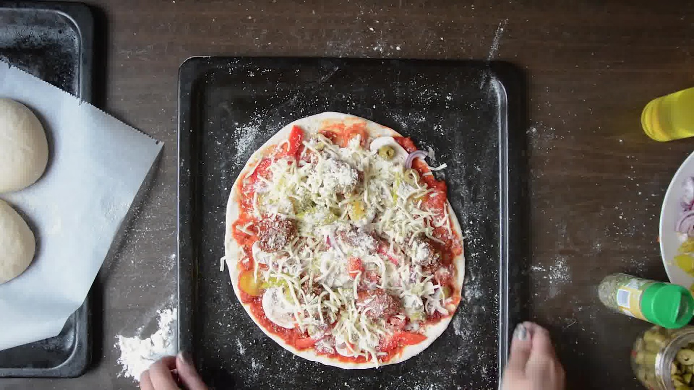 Image of the cooking step-1-17 for Perfect Vegetarian Pizza from Scratch