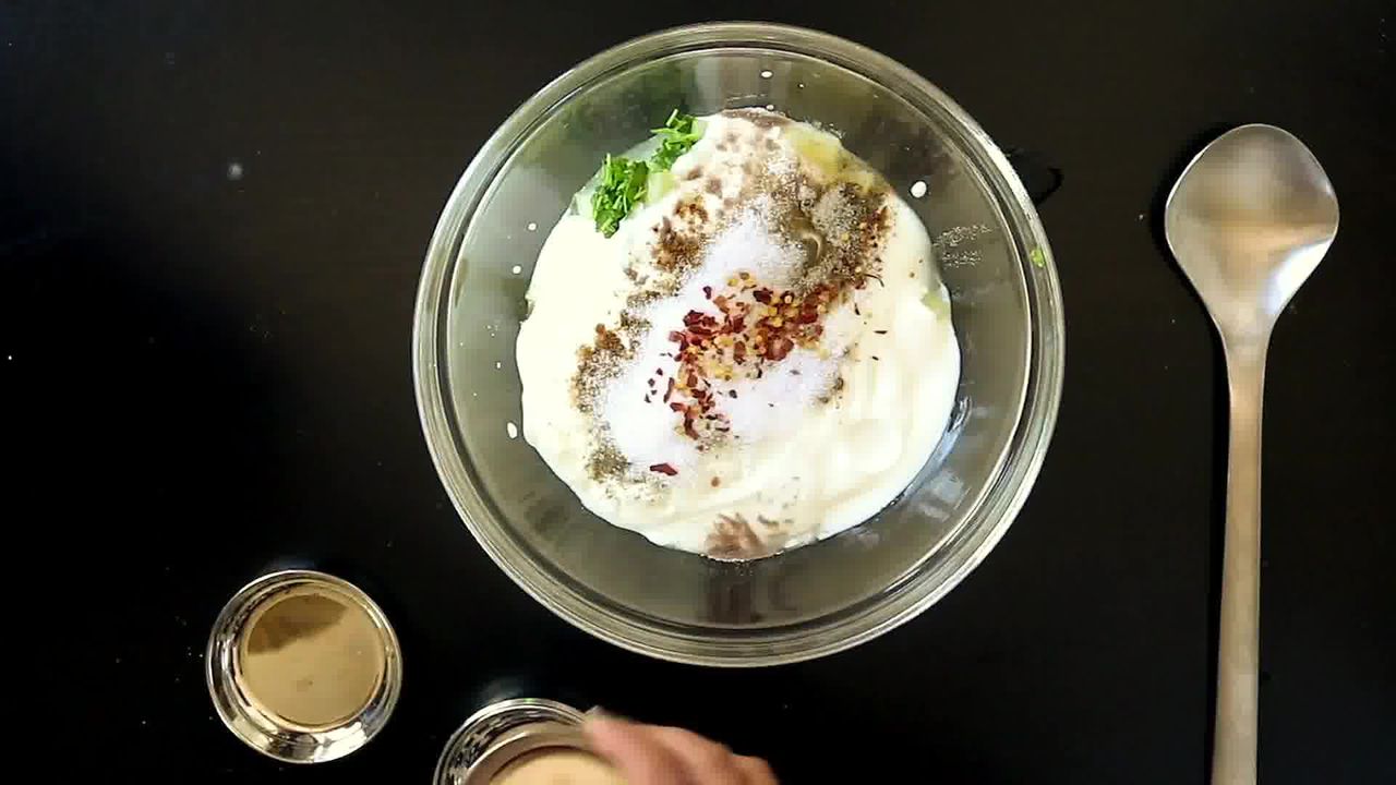 Image of the cooking step-1-1 for Pineapple Raita Recipe - Ananas Raita Recipe