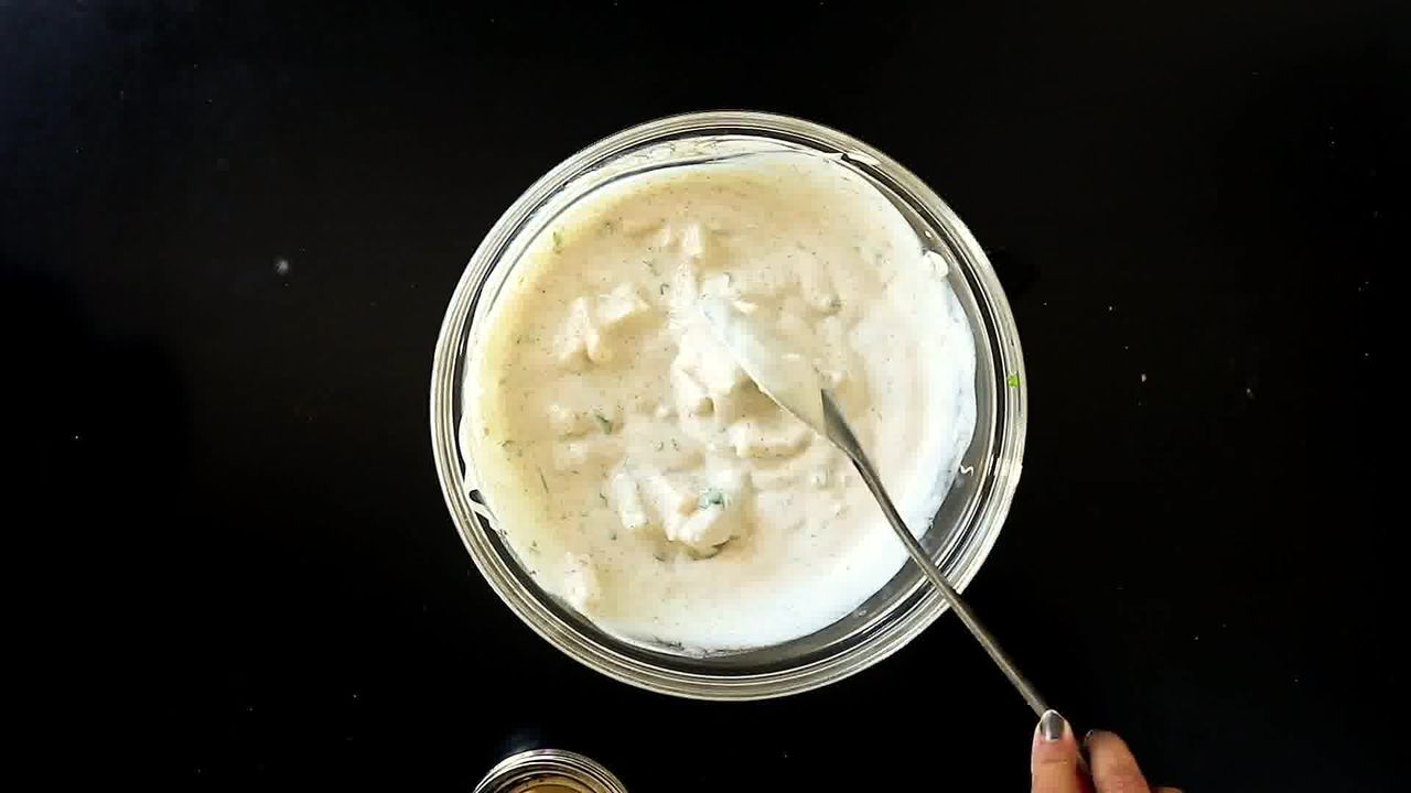 Image of the cooking step-1-2 for Pineapple Raita Recipe - Ananas Raita Recipe