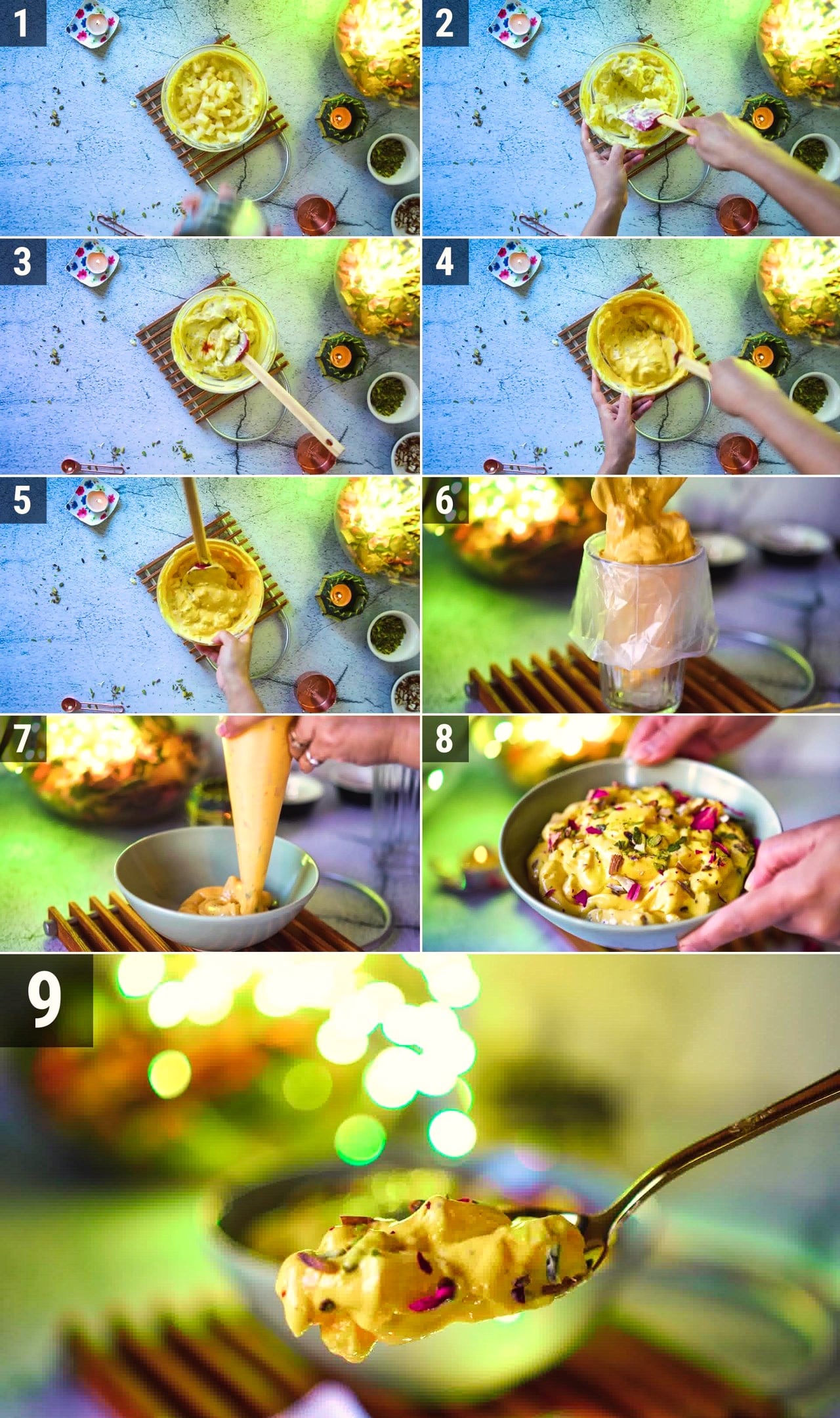 Image of the cooking step-1-3 for Pineapple Shrikhand