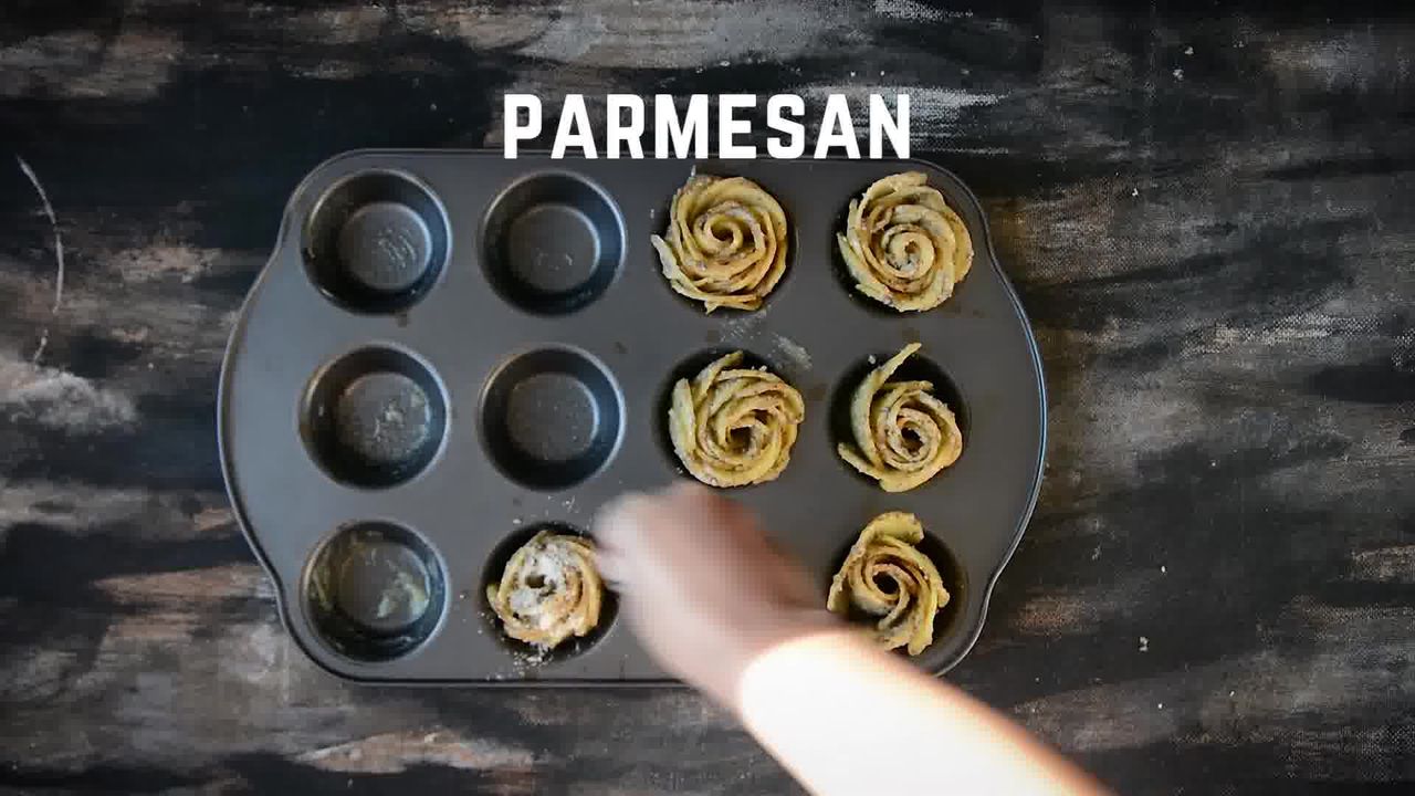 Image of the cooking step-1-10 for Potato Roses - Potato Gratins (Video)