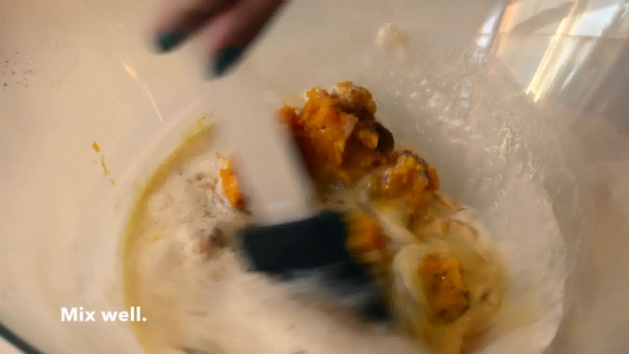 Image of the cooking step-1-3 for Easy Pumpkin Cinnamon Rolls - Pumpkin Cinnamon Bun