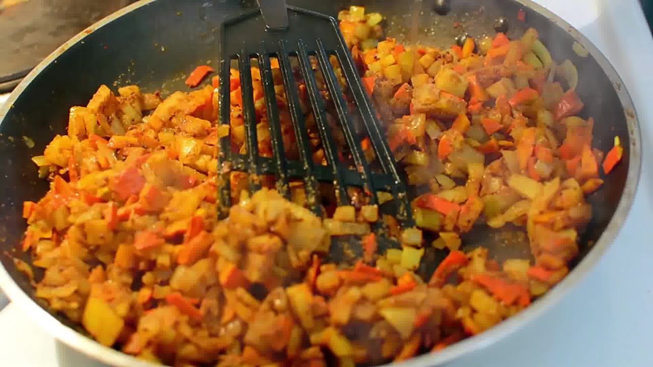 Image of the cooking step-1-9 for Pumpkin Rind Stir-Fry | Kaddu Ke Chilke is Sabji