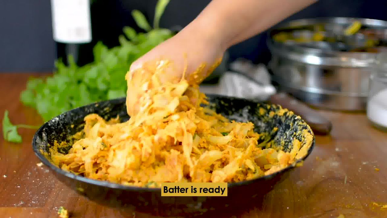Image of the cooking step-1-6 for Onion Pakoda (Fritters)