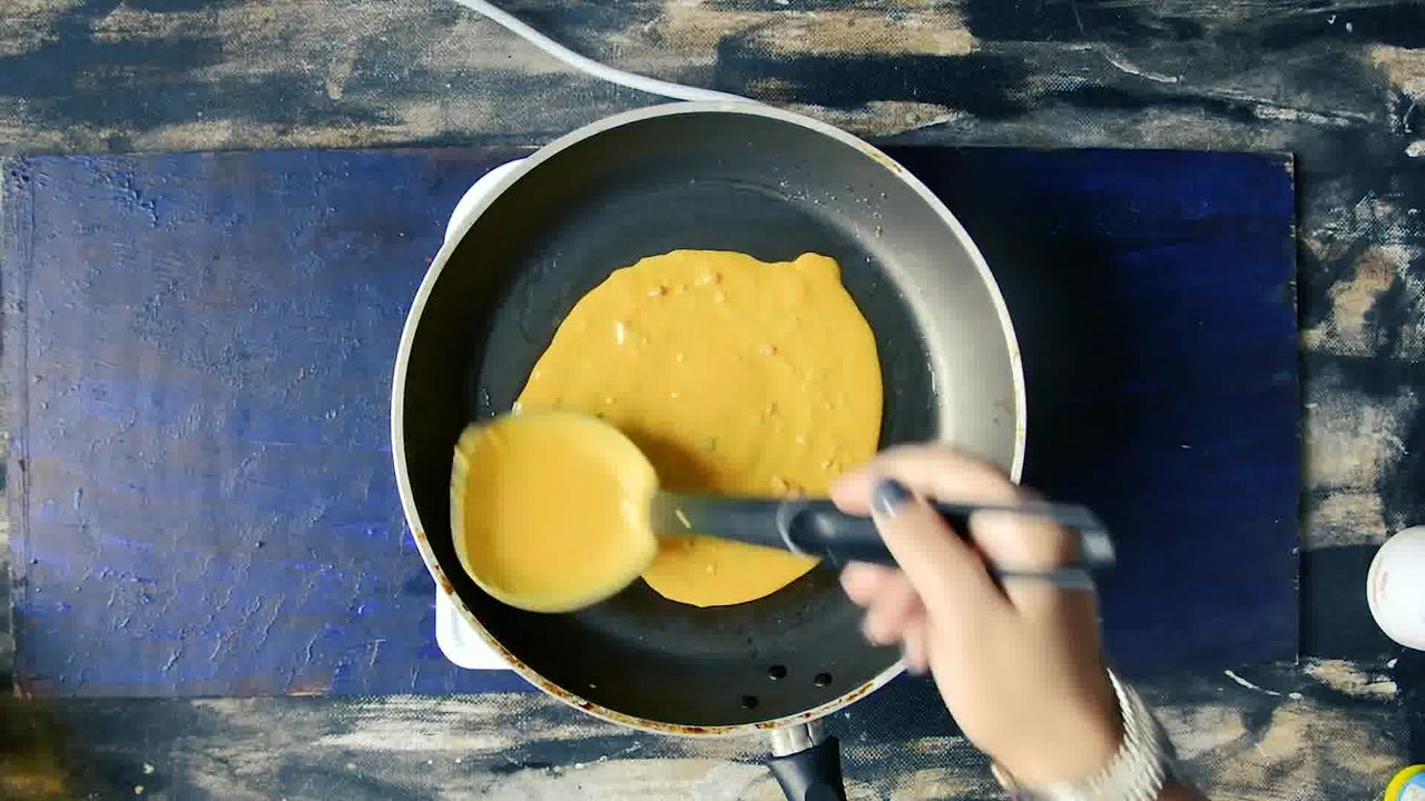 Image of the cooking step-2-3 for Besan Ke Cheele Ki Sabzi - Chickpea Pancake Curry