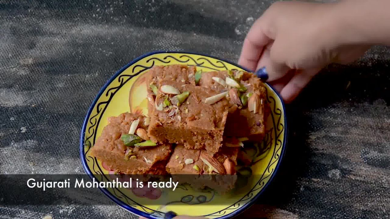 Image of the cooking step-1-21 for Mohanthal Recipe - Mohan Thal (2 Ways)