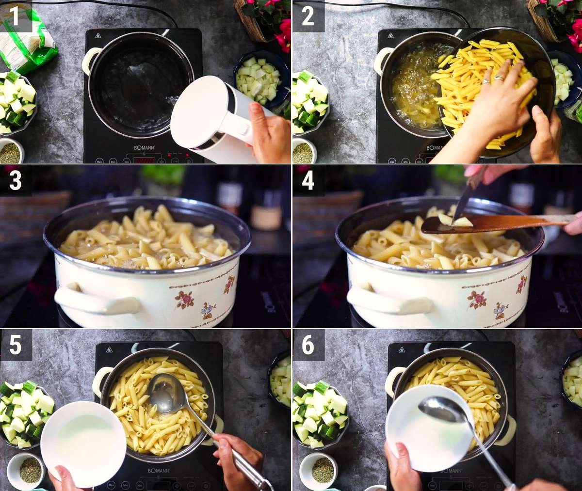 Image of the cooking step-1-3 for Ratatouille Pasta